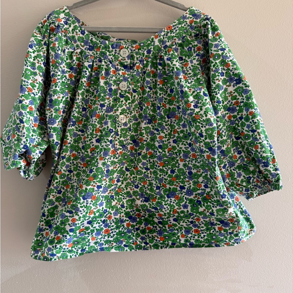 Kayce Hughes Floral Peasant Top
